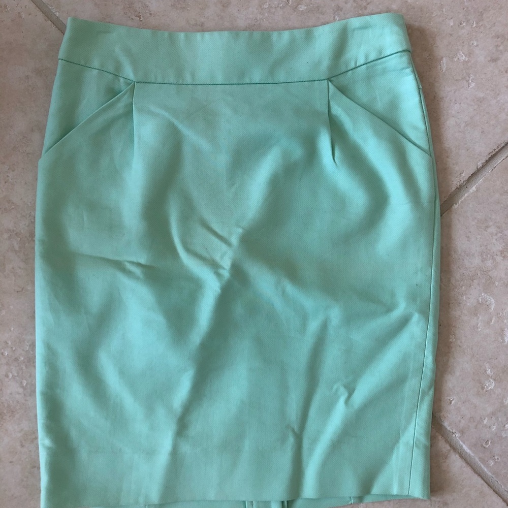 Jcrew Pencil Skirt, mint green